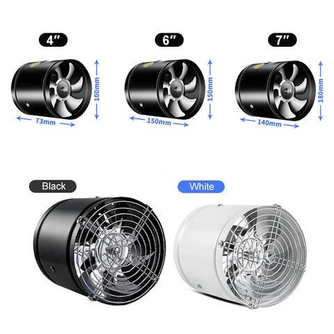 4/6/7'' Inch Circular Exhaust Fan Multifunctional Powerful Mute Duct Exhaust Fan Household Kitchen Smoke Exhaust Ventilation Fan