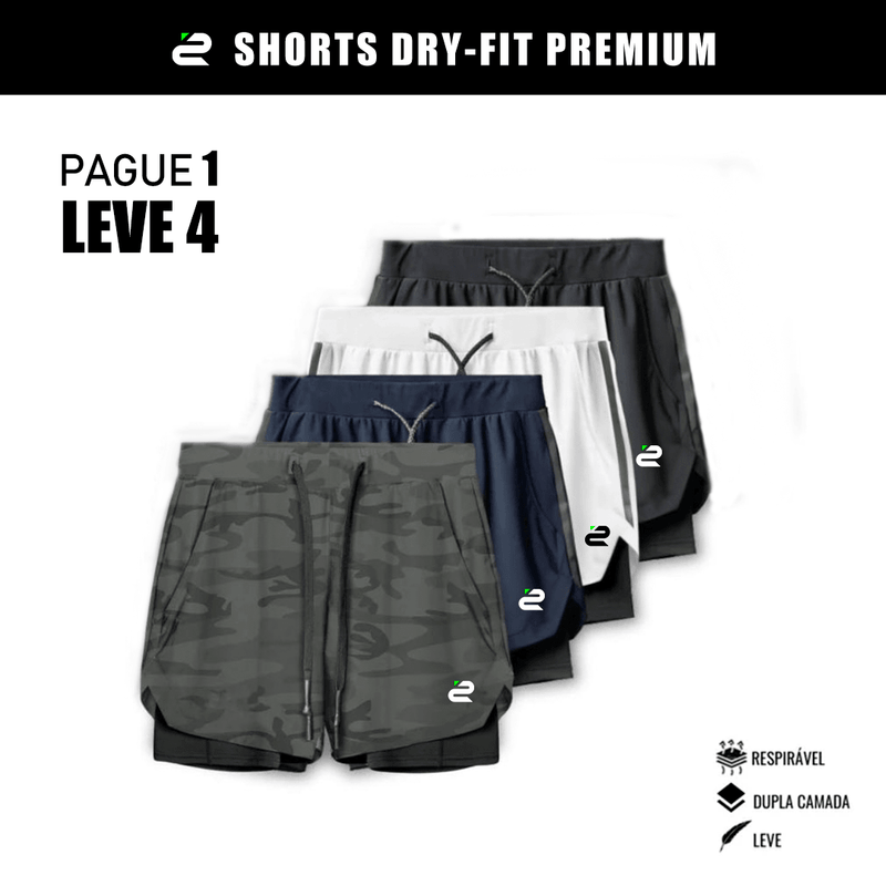 Shorts DryFit de Compressão SYNERGY Premium - PAGUE 1 LEVE 4