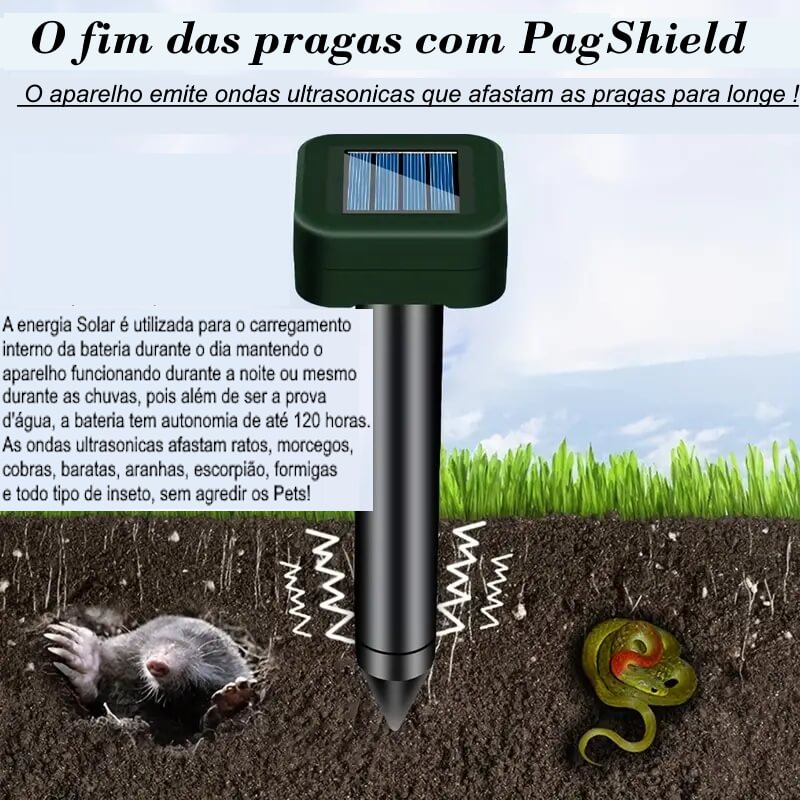 PragShield - Repelente Ultrasônico Solar - Compre 1 Leve 2