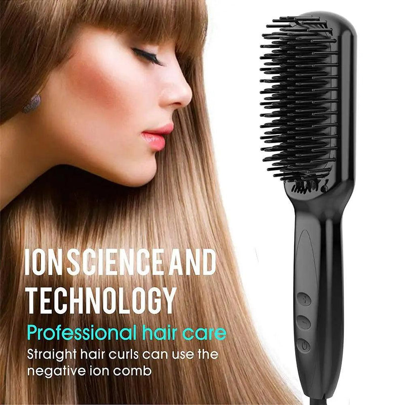 Heating Straightening Comb Hair Straightener Brush Men Quick Beard Straightener Brush Beard Comb Styling Iron Smoothing Comb