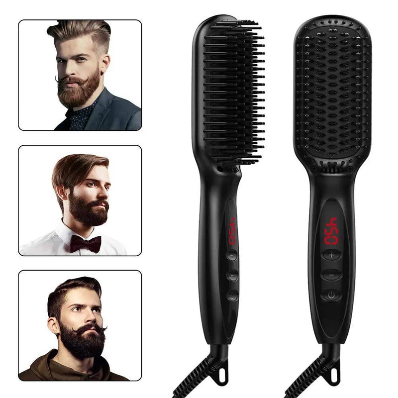 Heating Straightening Comb Hair Straightener Brush Men Quick Beard Straightener Brush Beard Comb Styling Iron Smoothing Comb