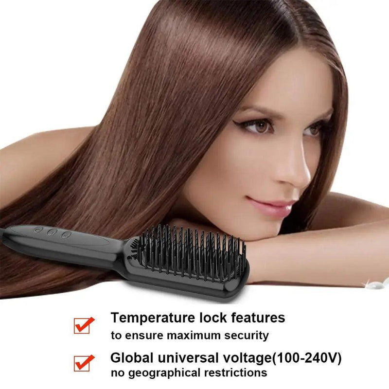 Heating Straightening Comb Hair Straightener Brush Men Quick Beard Straightener Brush Beard Comb Styling Iron Smoothing Comb