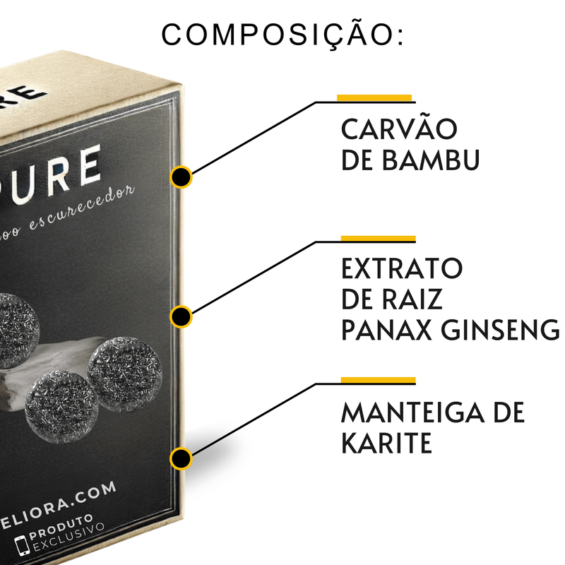 Novo Shampoo Escurecedor de Cabelo e Barba | PureBlack 2.0