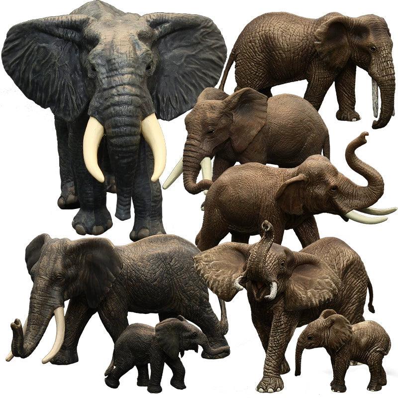 Kids Model Large Solid Asian Elephant Artificial Animal