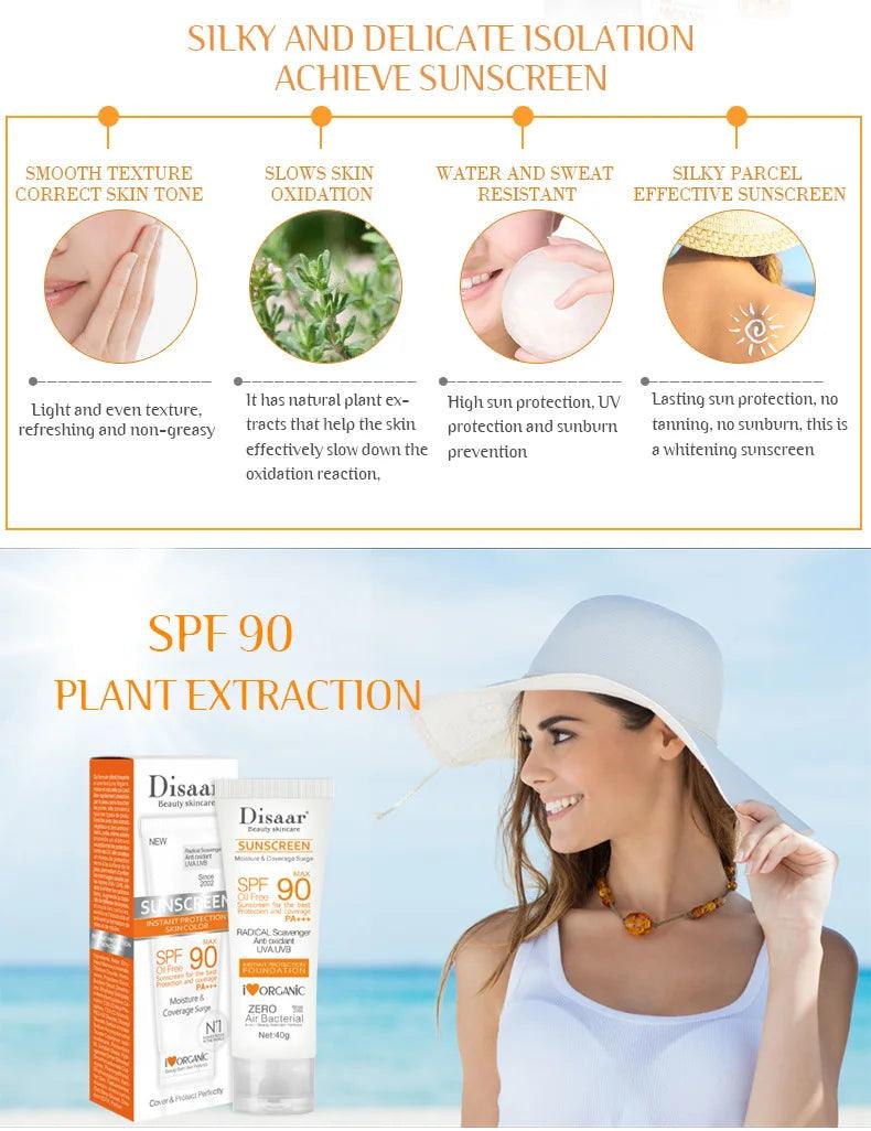 Facial Body Sunscreen Whitening Sun Cream Sunblock Skin Protective Cream Anti Sun Facial Protection Cream High SPF