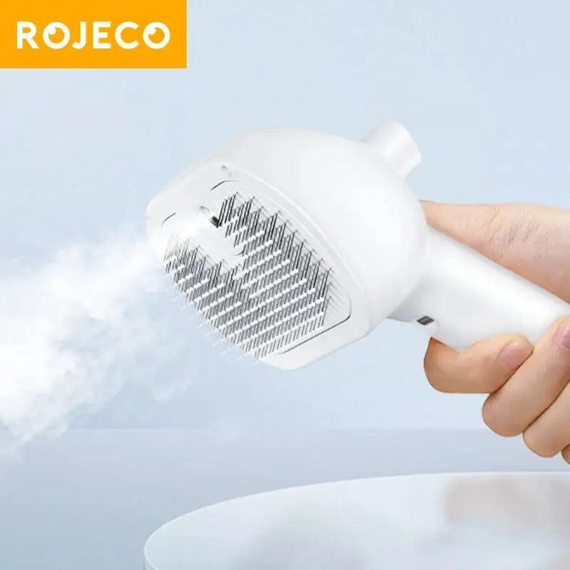 ROJECO Pet Automatic Spray Hair Comb Cat Hair Straightening Brush for Pets Dog Rechargeable Hair Removal Comb Cat Grooming Brush