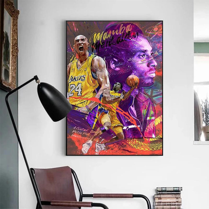 Famous Basketball Celebrity Wall Art Poster Pop Graffiti Mural Modern Home Decor Canvas Painting Picture Print Gifts Decorations