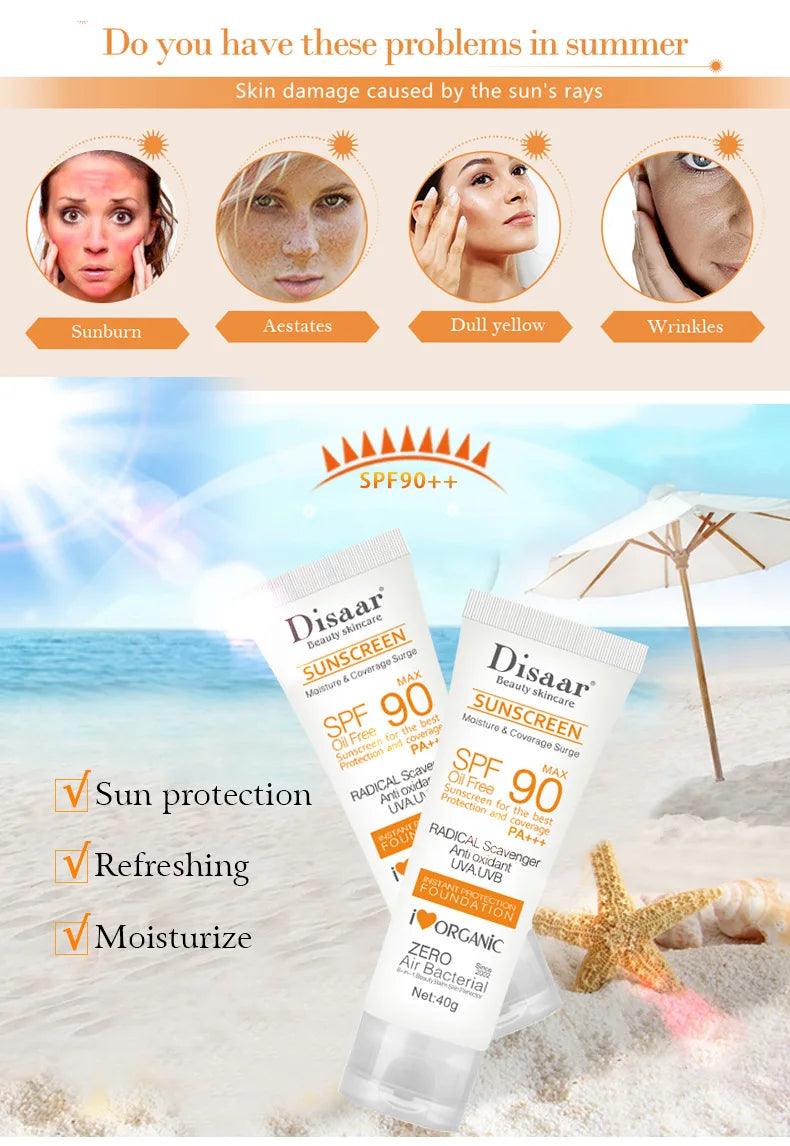 Facial Body Sunscreen Whitening Sun Cream Sunblock Skin Protective Cream Anti Sun Facial Protection Cream High SPF