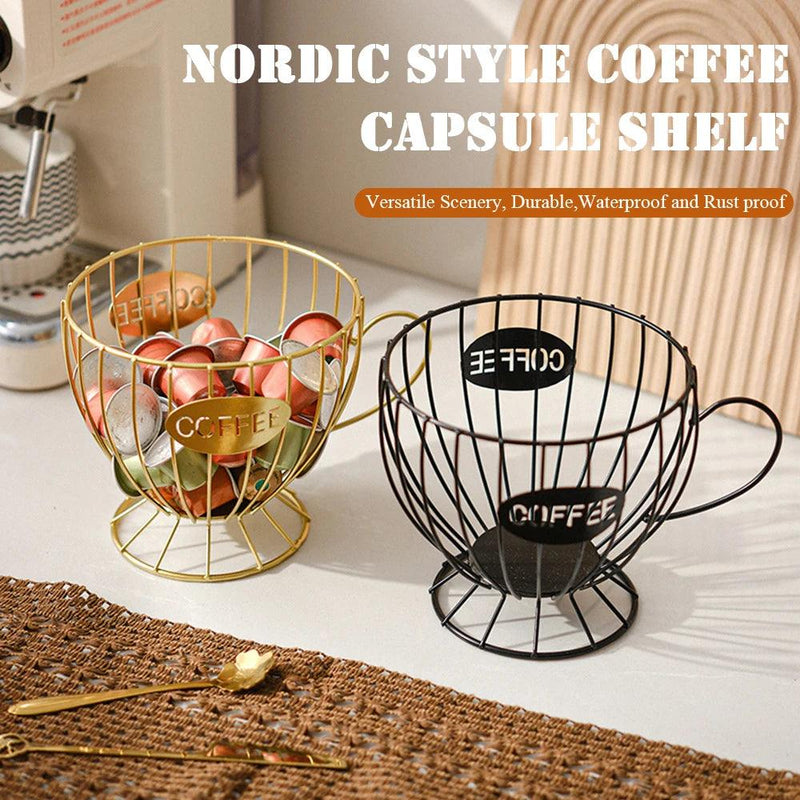 Fashion Coffee Capsule Holder Durable Snack Coffee Storage Bracket Gift For Birthday High Capacity Multipurpose