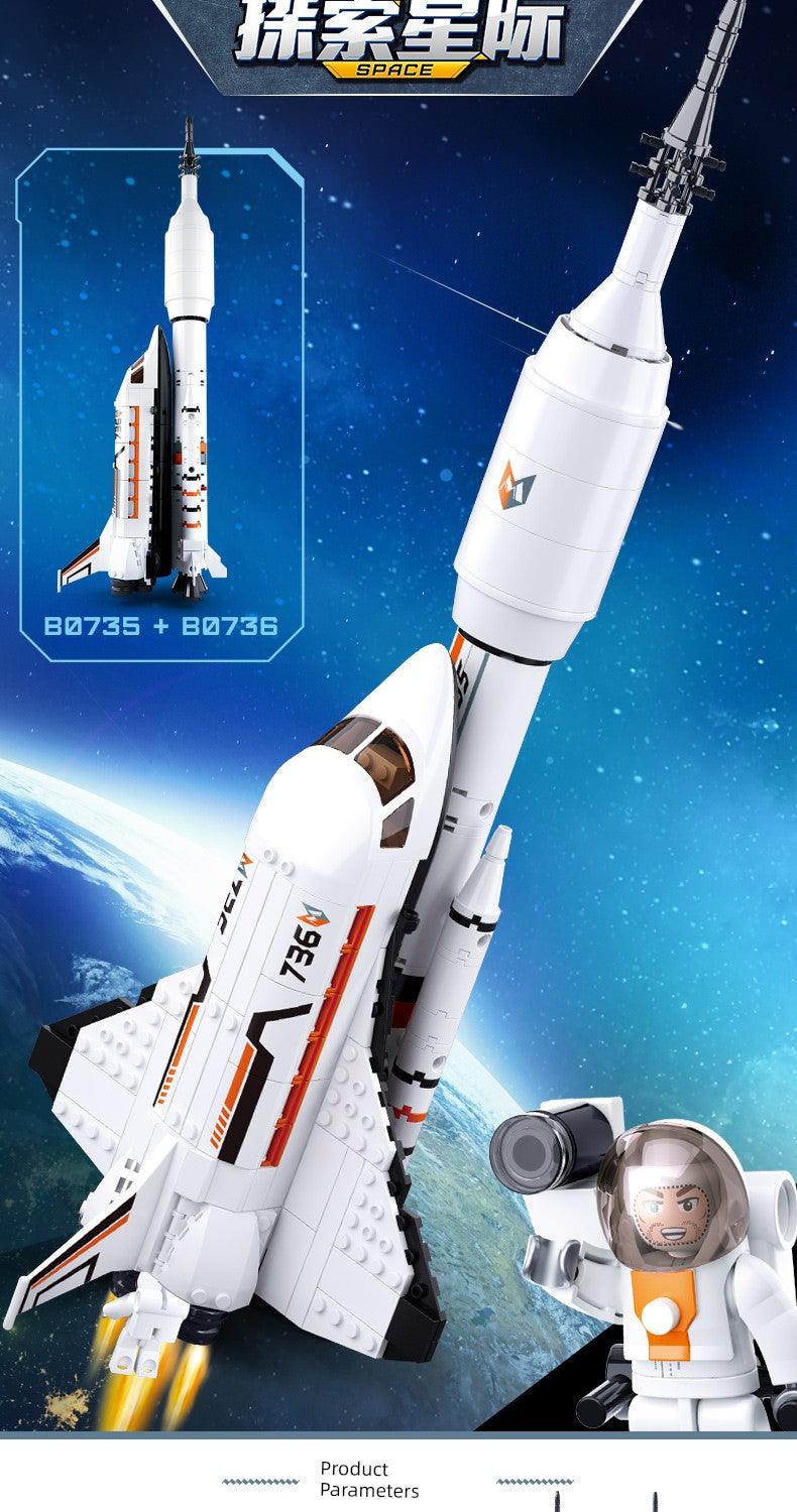 Splicing Toy Building Blocks Space Rocket Model International Space Station Space Shuttle Boys Puzzle