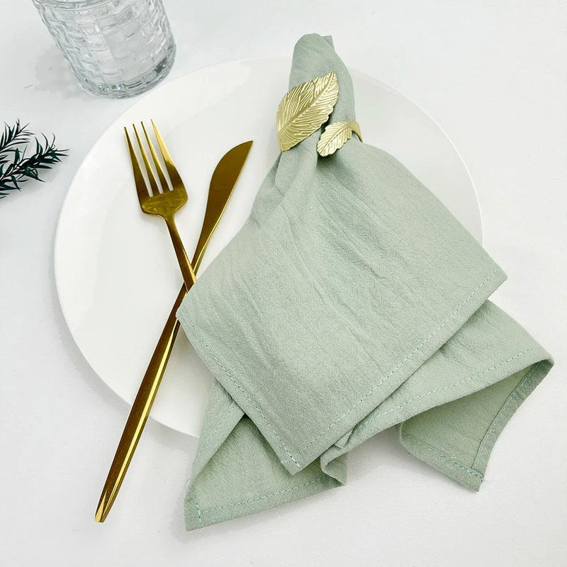 4PCS 40X40CM Cream Napkins 100% Cotton Cloth Napkins Dinner Table Serviettes Soft Washable Reusable Weddings Parties Restaurant