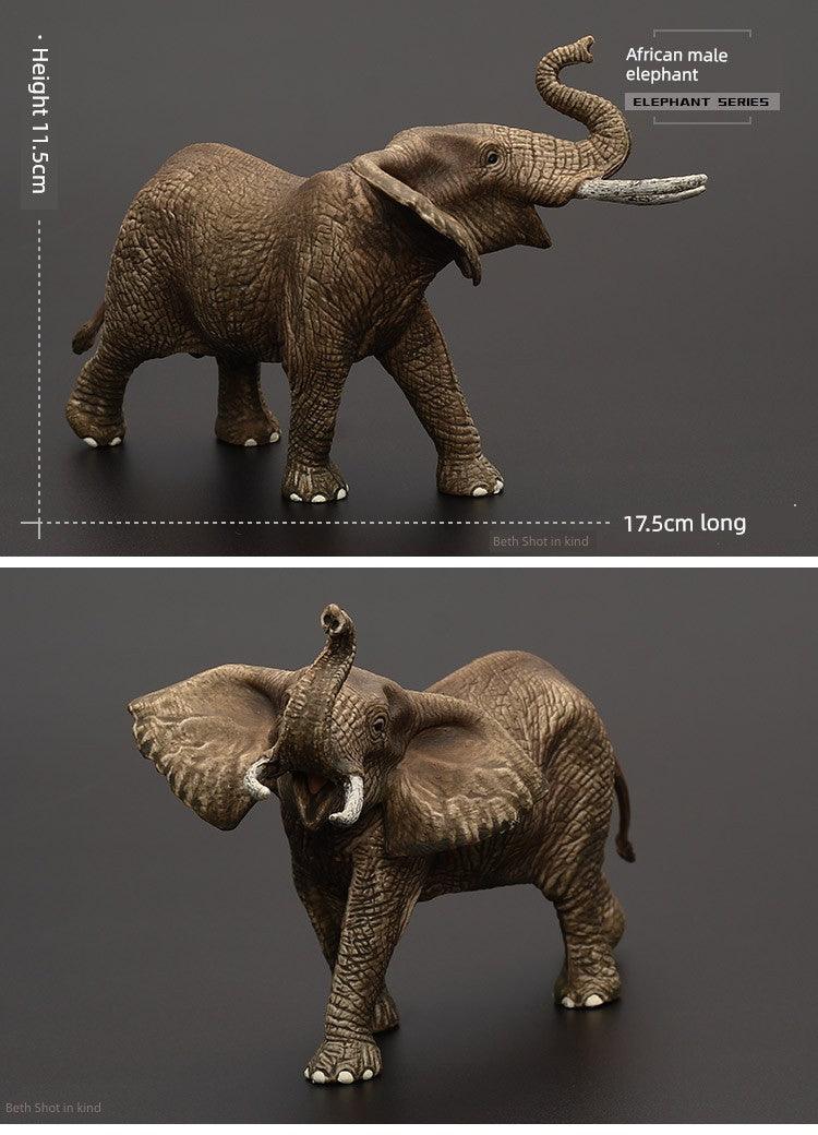 Kids Model Large Solid Asian Elephant Artificial Animal