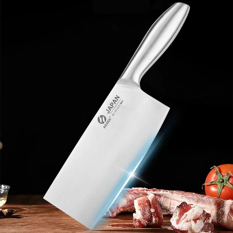 Stainless Steel Household Slicing Kitchen Knives Meat Cleaver Chopping Knife 1-7pcs Chef Knife Set Hollow Handle Knife Set