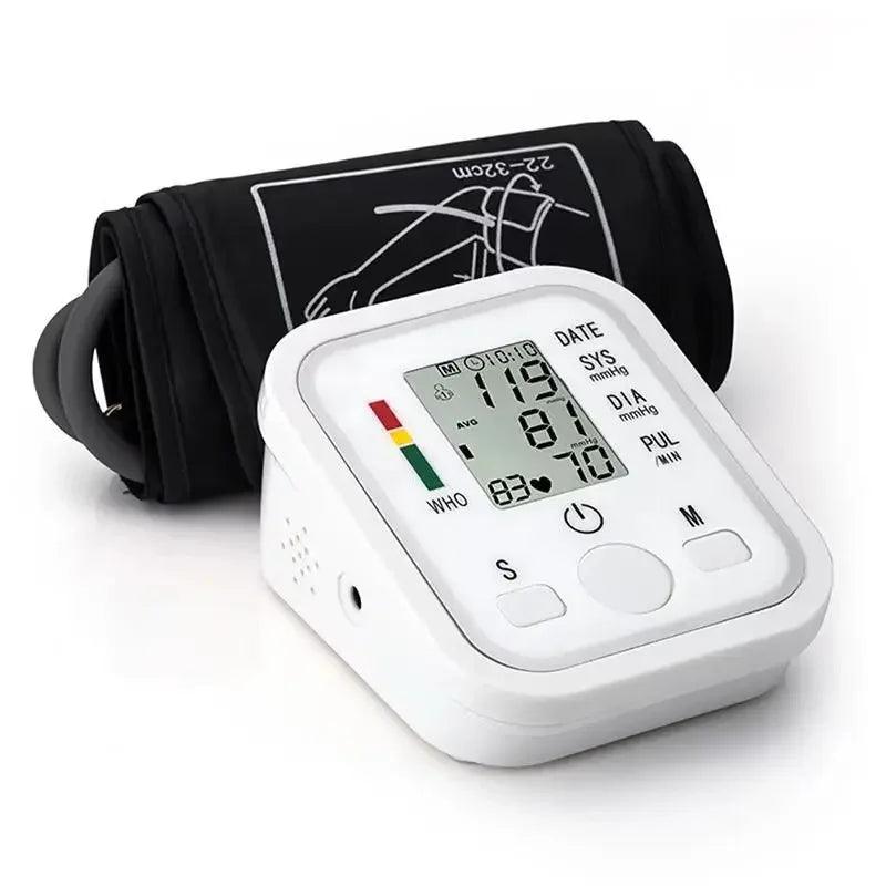 Medical Automatic Pressure Tonometer Tensiometer Heart Rate Pulse Meter BP Monitor Healthy Digital Arm Blood Pressure Meter Cuff