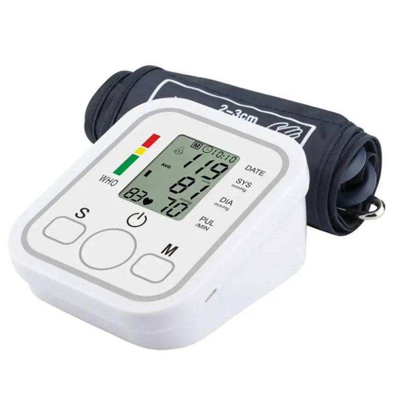 Medical Automatic Pressure Tonometer Tensiometer Heart Rate Pulse Meter BP Monitor Healthy Digital Arm Blood Pressure Meter Cuff