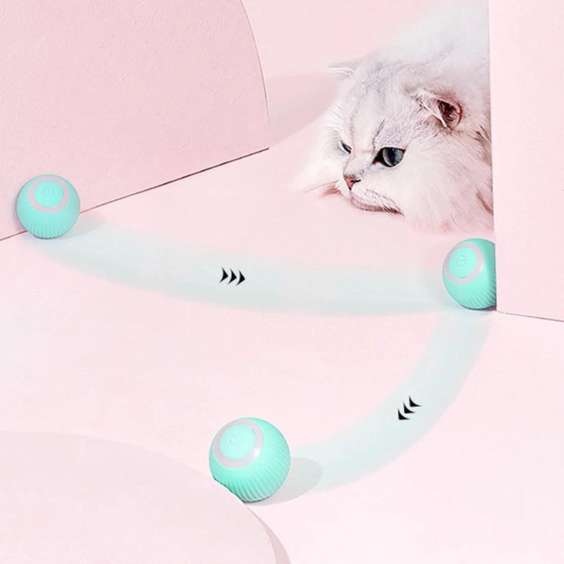 Pet Automatic Rolling Cat Toy Training Self-propelled Kitten Toy Indoor Interactive Play Electric Smart Cat Ball Toy Supplies