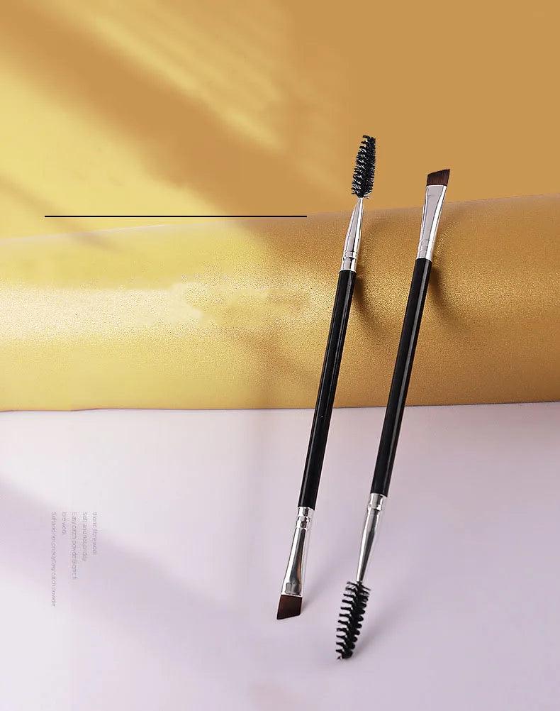 Double-ended Eyebrow Eyeliner Brush for Women Makeup Tools Eyelashes Brush Lash Curl Spiral Brush Angled Brow Powder Brushes