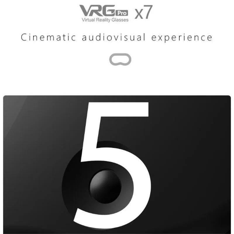 Original VRGpro X7 VR Virtual Reality 3D Glasses Box VR Google Cardboard Helmet for IOS Android 5-7" Smartphone,Wireless Rocker