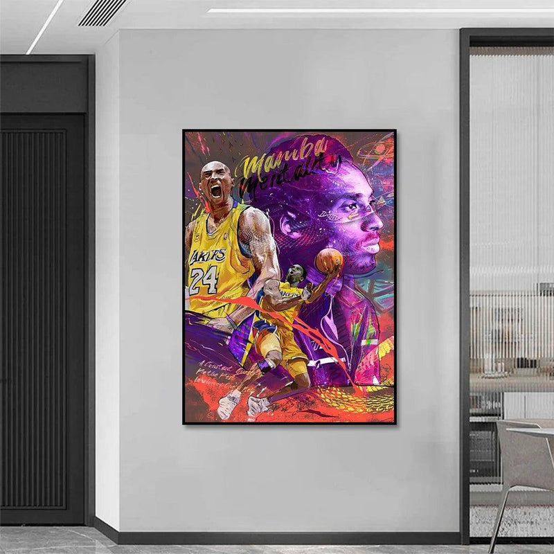 Famous Basketball Celebrity Wall Art Poster Pop Graffiti Mural Modern Home Decor Canvas Painting Picture Print Gifts Decorations