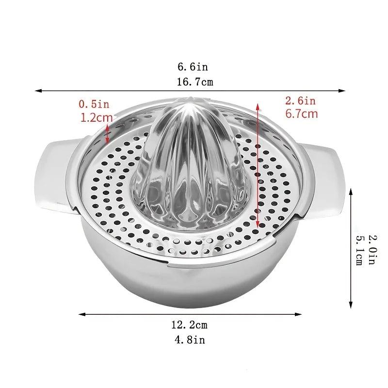 Portable Lemon Orange Manual Fruit Juicer 304 Stainless Steel Kitchen Accessories Tools Citrus Raw Hand Pressed Juice Maker