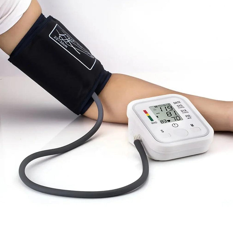 Medical Automatic Pressure Tonometer Tensiometer Heart Rate Pulse Meter BP Monitor Healthy Digital Arm Blood Pressure Meter Cuff