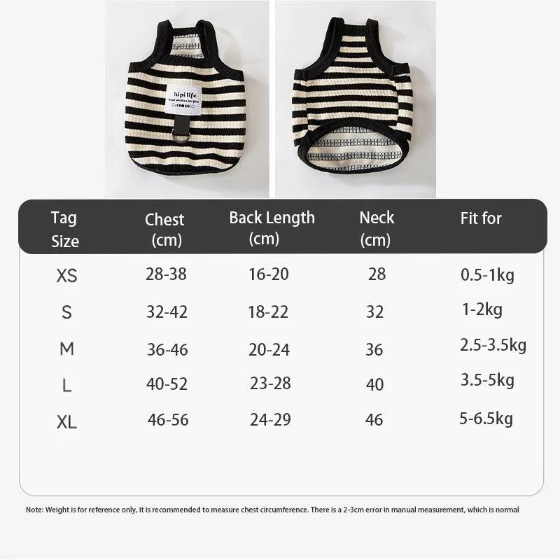 ﻿ Summer Thin Style Dog Vest, Simple Striped Puppy Suspender Tractable Teddy Clothes Soft Pullover For Pets Dog Products Clothes