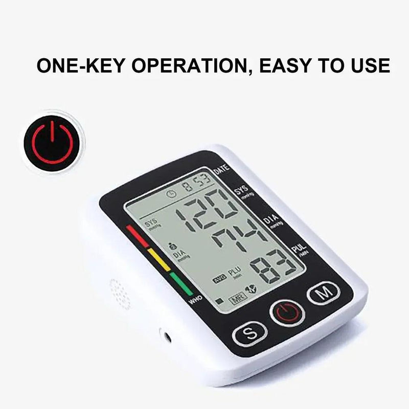 Medical Automatic Pressure Tonometer Tensiometer Heart Rate Pulse Meter BP Monitor Healthy Digital Arm Blood Pressure Meter Cuff