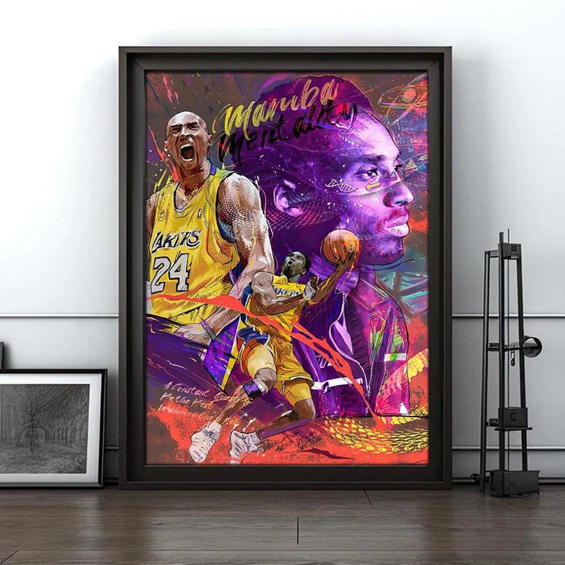 Famous Basketball Celebrity Wall Art Poster Pop Graffiti Mural Modern Home Decor Canvas Painting Picture Print Gifts Decorations