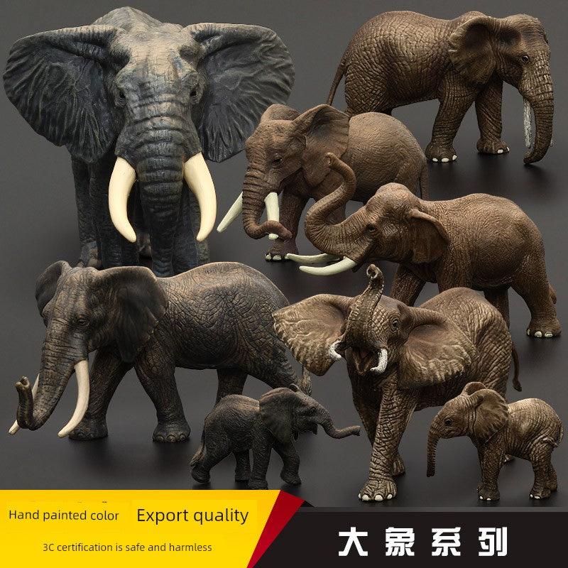 Kids Model Large Solid Asian Elephant Artificial Animal