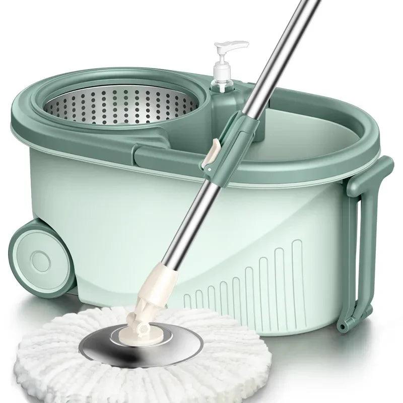 2024 NEW HOT Suit, automatic rotating mop /3pcs mop replacement head, clean microfiber tow bucket lazy magic mop bucket.