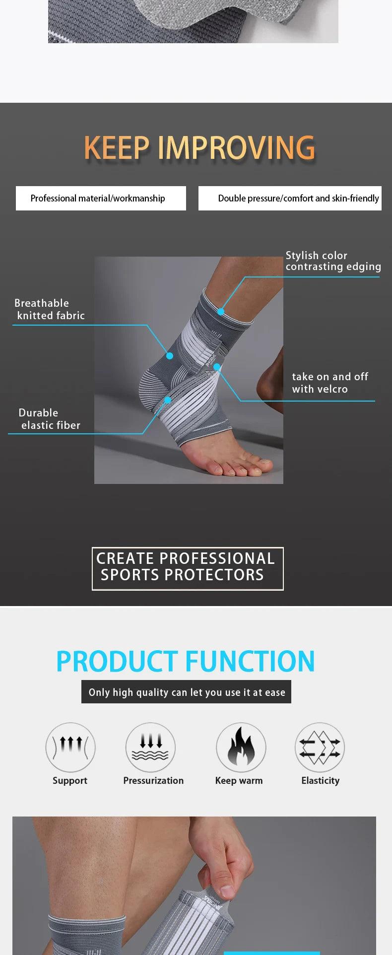 1 PCS Compression Ankle Brace Support for Fitness Sport Protection