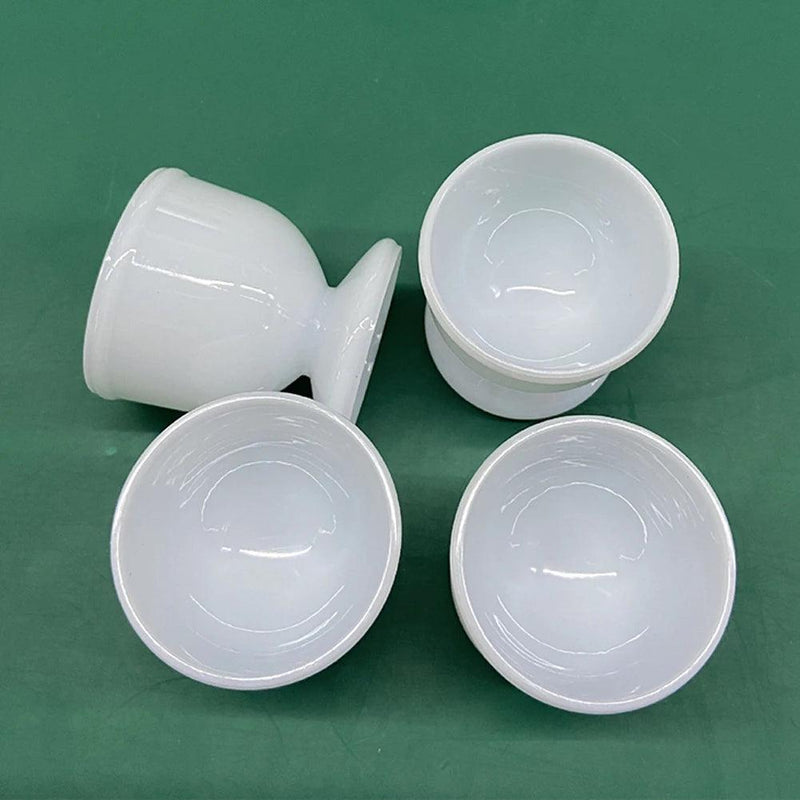 4/8pc Egg Cups Holders Hard Soft Boiled Eggs Holders Cups Novel White  Breakfast Plastic Kitchen Accessories