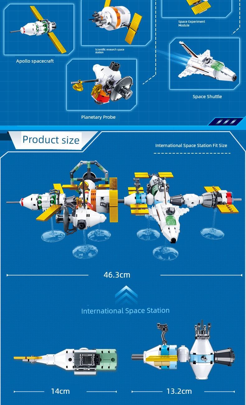 Splicing Toy Building Blocks Space Rocket Model International Space Station Space Shuttle Boys Puzzle