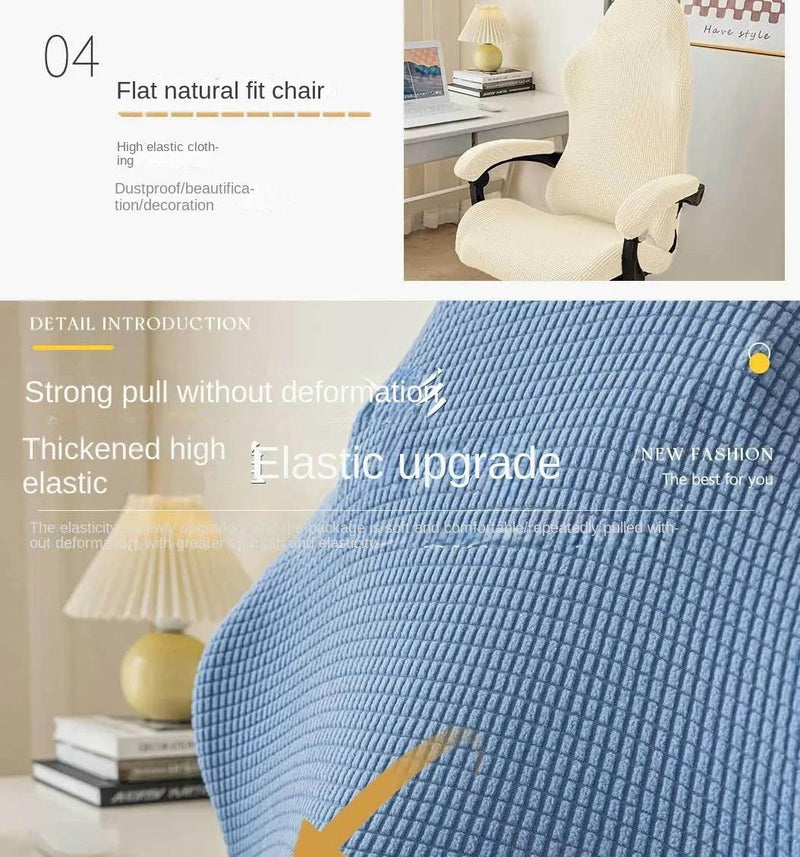 Gaming Chair Cover Elastic Swivel Chair Cover No Balling, No Deformation, Cleaning, No Colour Loss Chair Dust Protection Cover