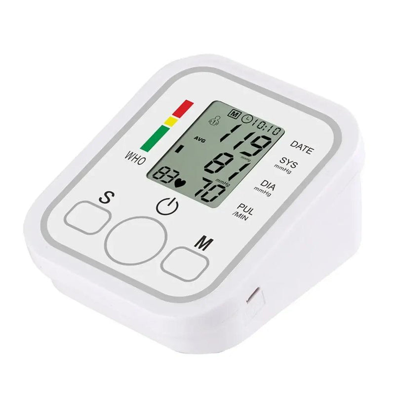 Medical Automatic Pressure Tonometer Tensiometer Heart Rate Pulse Meter BP Monitor Healthy Digital Arm Blood Pressure Meter Cuff