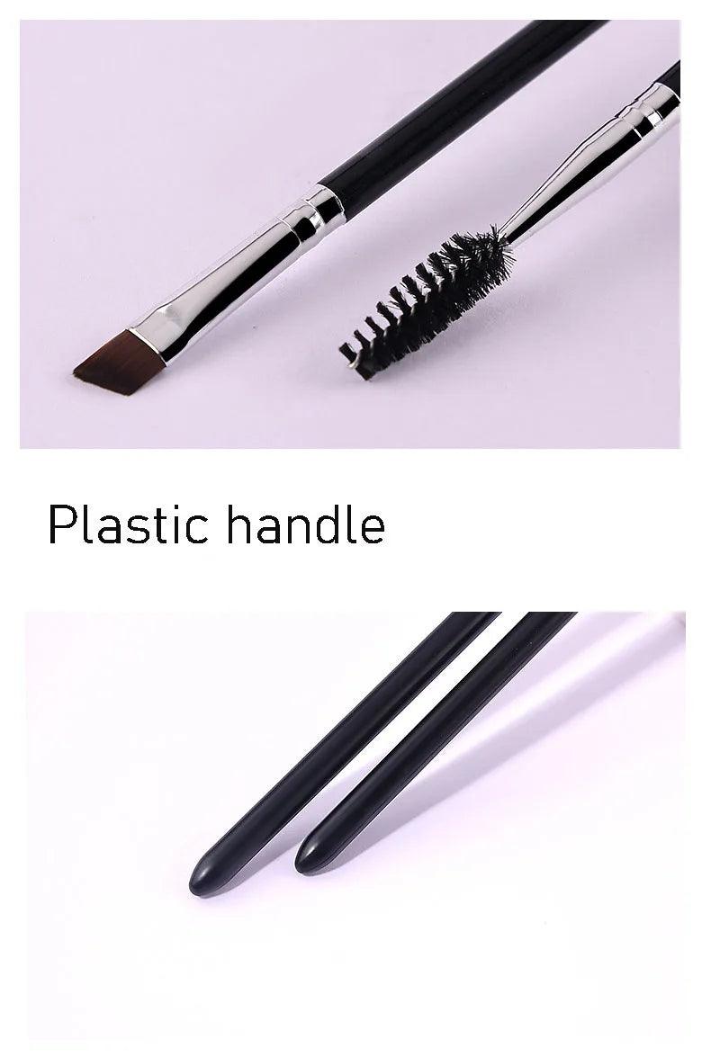 Double-ended Eyebrow Eyeliner Brush for Women Makeup Tools Eyelashes Brush Lash Curl Spiral Brush Angled Brow Powder Brushes