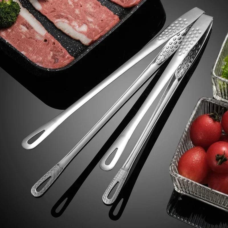 Kitchen Tongs Stainless Steel Barbecue Tongs Clip BBQ Grill Meat Tongs Cooking Tweezers for Food Utensils Kitchen Accessories