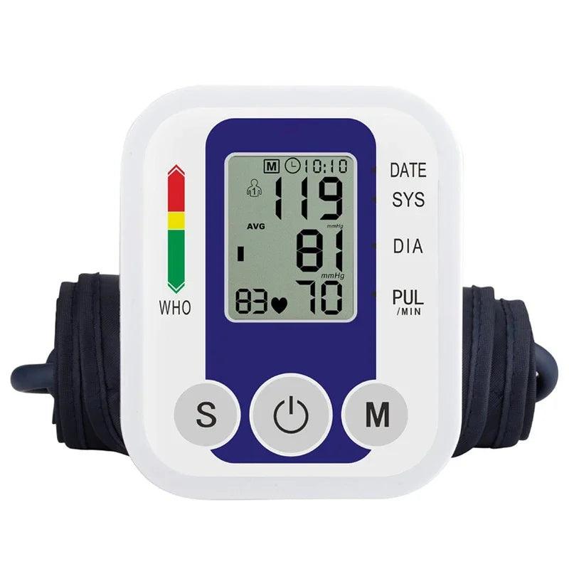 Medical Automatic Pressure Tonometer Tensiometer Heart Rate Pulse Meter BP Monitor Healthy Digital Arm Blood Pressure Meter Cuff