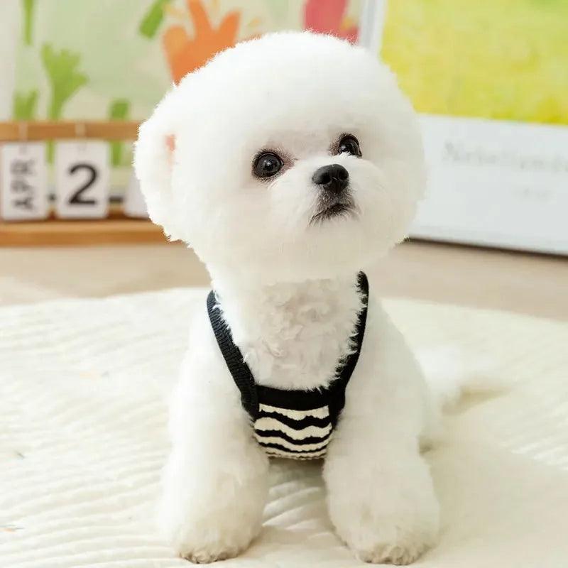 ﻿ Summer Thin Style Dog Vest, Simple Striped Puppy Suspender Tractable Teddy Clothes Soft Pullover For Pets Dog Products Clothes