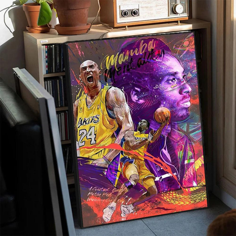 Famous Basketball Celebrity Wall Art Poster Pop Graffiti Mural Modern Home Decor Canvas Painting Picture Print Gifts Decorations