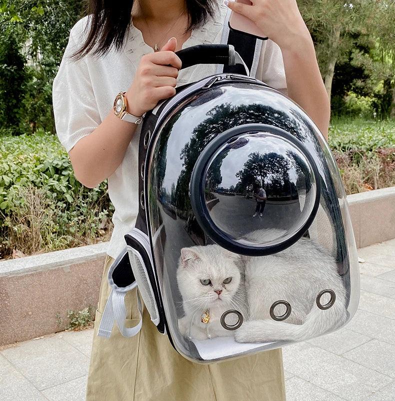 Pet Cat Carrying Bag Space Pet Backpacks Breathable Portable Transparent Backpack Puppy Dog Transport Carrier Space Capsule Bags