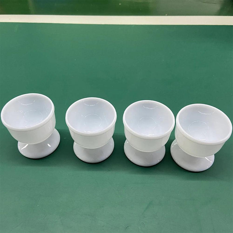 4/8pc Egg Cups Holders Hard Soft Boiled Eggs Holders Cups Novel White  Breakfast Plastic Kitchen Accessories