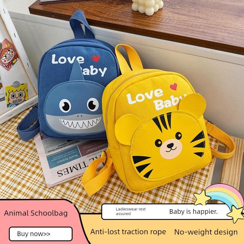 Ultra-Light 1-2-3 Years Old Canvas Cartoon Kids Schoolbag