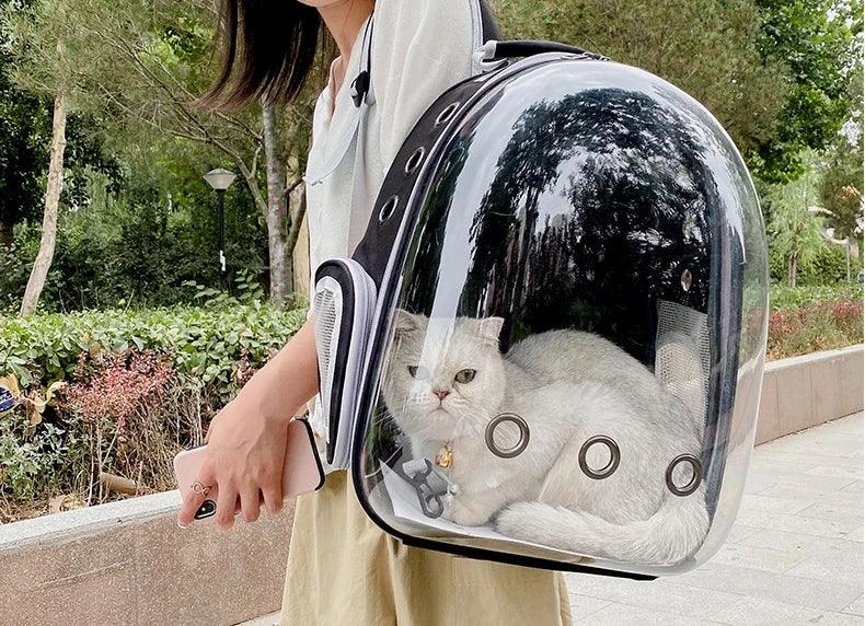 Pet Cat Carrying Bag Space Pet Backpacks Breathable Portable Transparent Backpack Puppy Dog Transport Carrier Space Capsule Bags