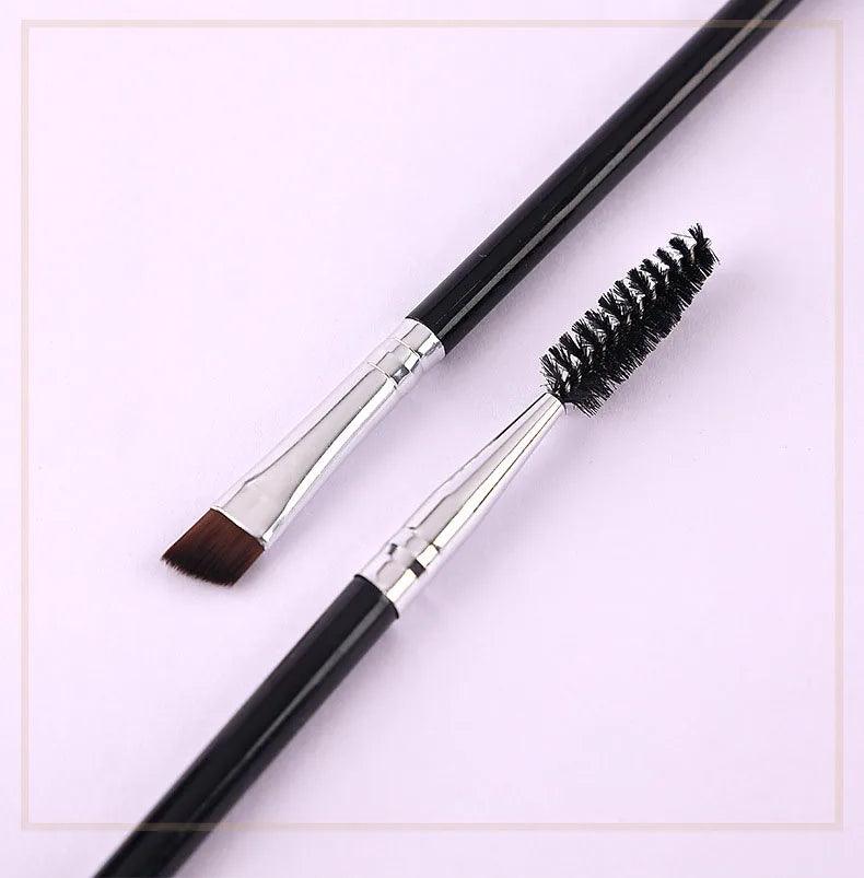 Double-ended Eyebrow Eyeliner Brush for Women Makeup Tools Eyelashes Brush Lash Curl Spiral Brush Angled Brow Powder Brushes