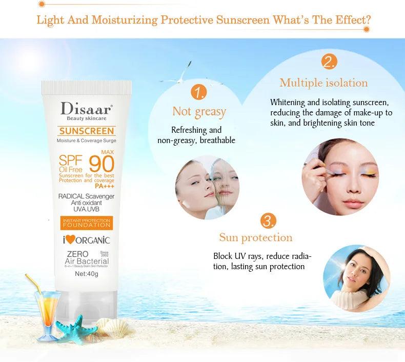 Facial Body Sunscreen Whitening Sun Cream Sunblock Skin Protective Cream Anti Sun Facial Protection Cream High SPF