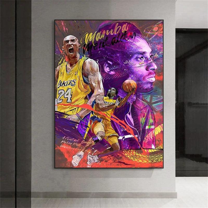 Famous Basketball Celebrity Wall Art Poster Pop Graffiti Mural Modern Home Decor Canvas Painting Picture Print Gifts Decorations