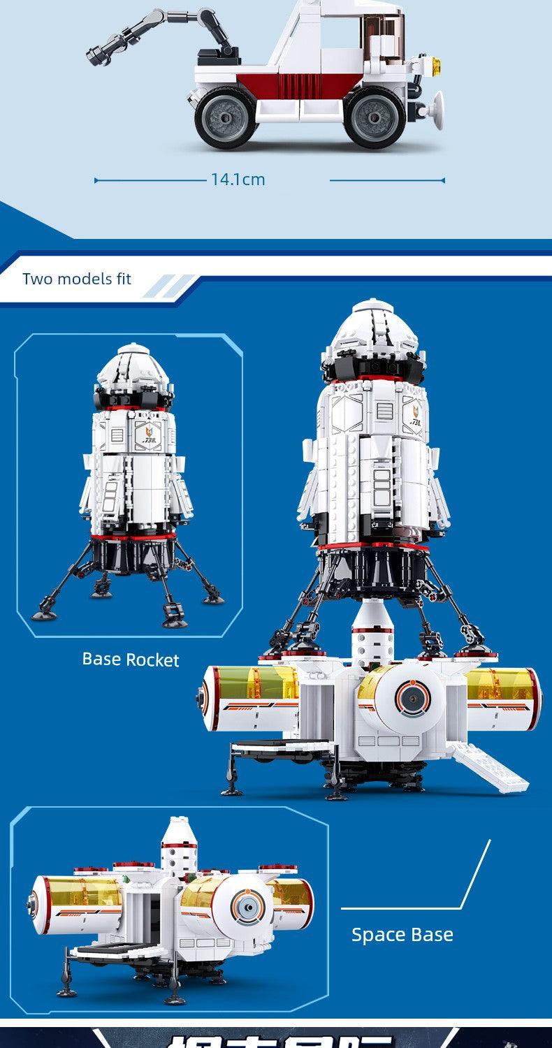 Splicing Toy Building Blocks Space Rocket Model International Space Station Space Shuttle Boys Puzzle