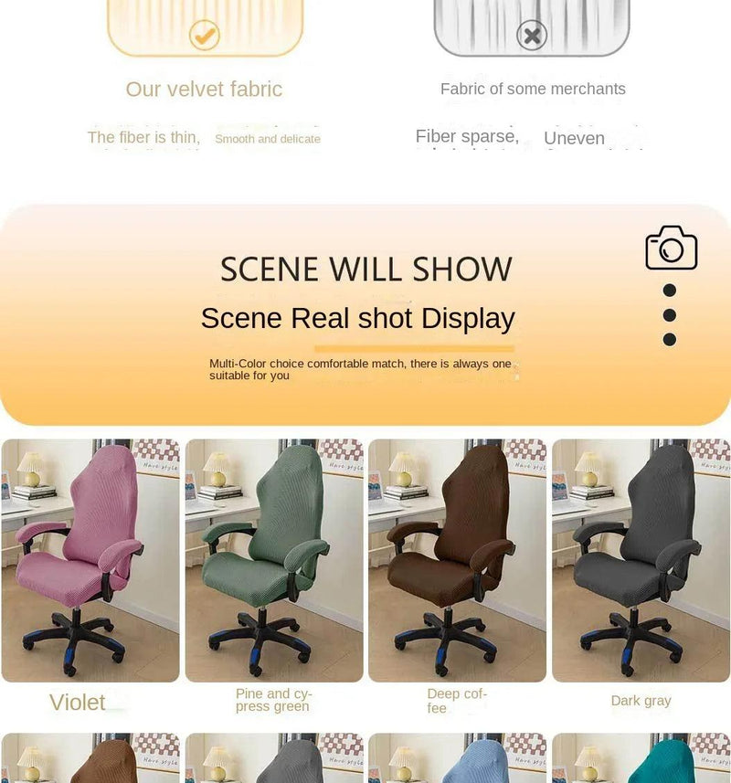 Gaming Chair Cover Elastic Swivel Chair Cover No Balling, No Deformation, Cleaning, No Colour Loss Chair Dust Protection Cover