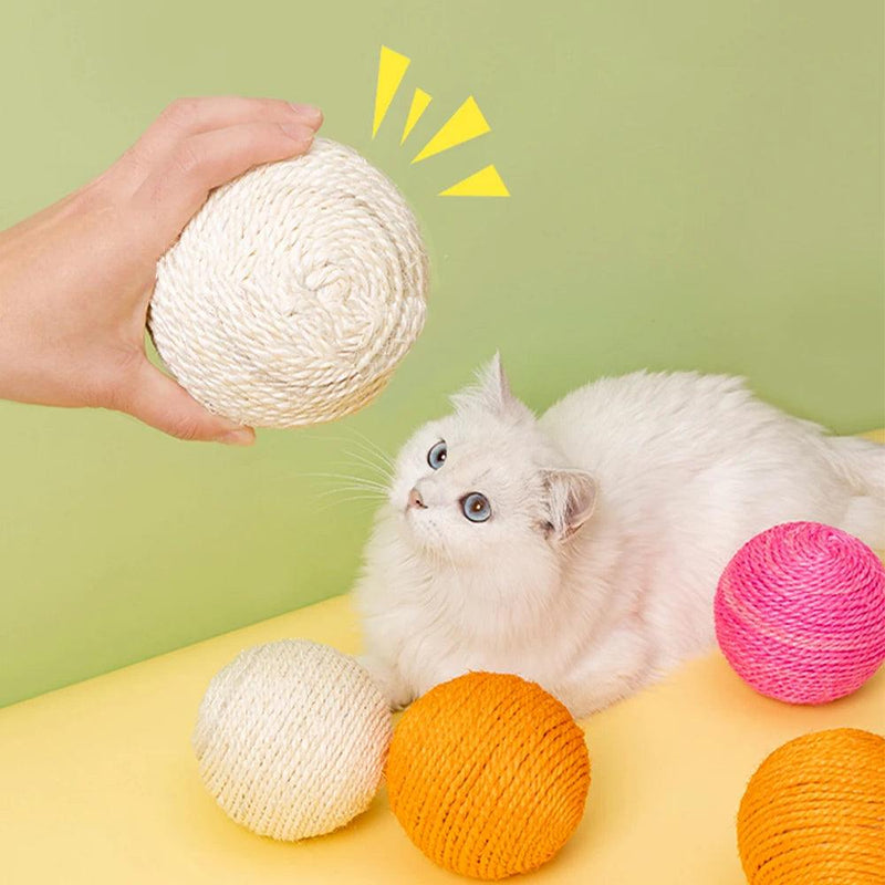 Cat ball Cat Self  Soothing Tool Cat Playing Stick Teeth Grinding and Bite Resistant Ball